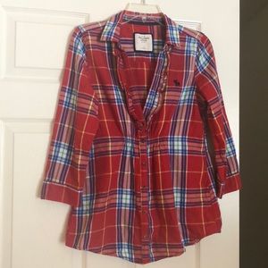 Abercrombie & Fitch plaid check button down shirt